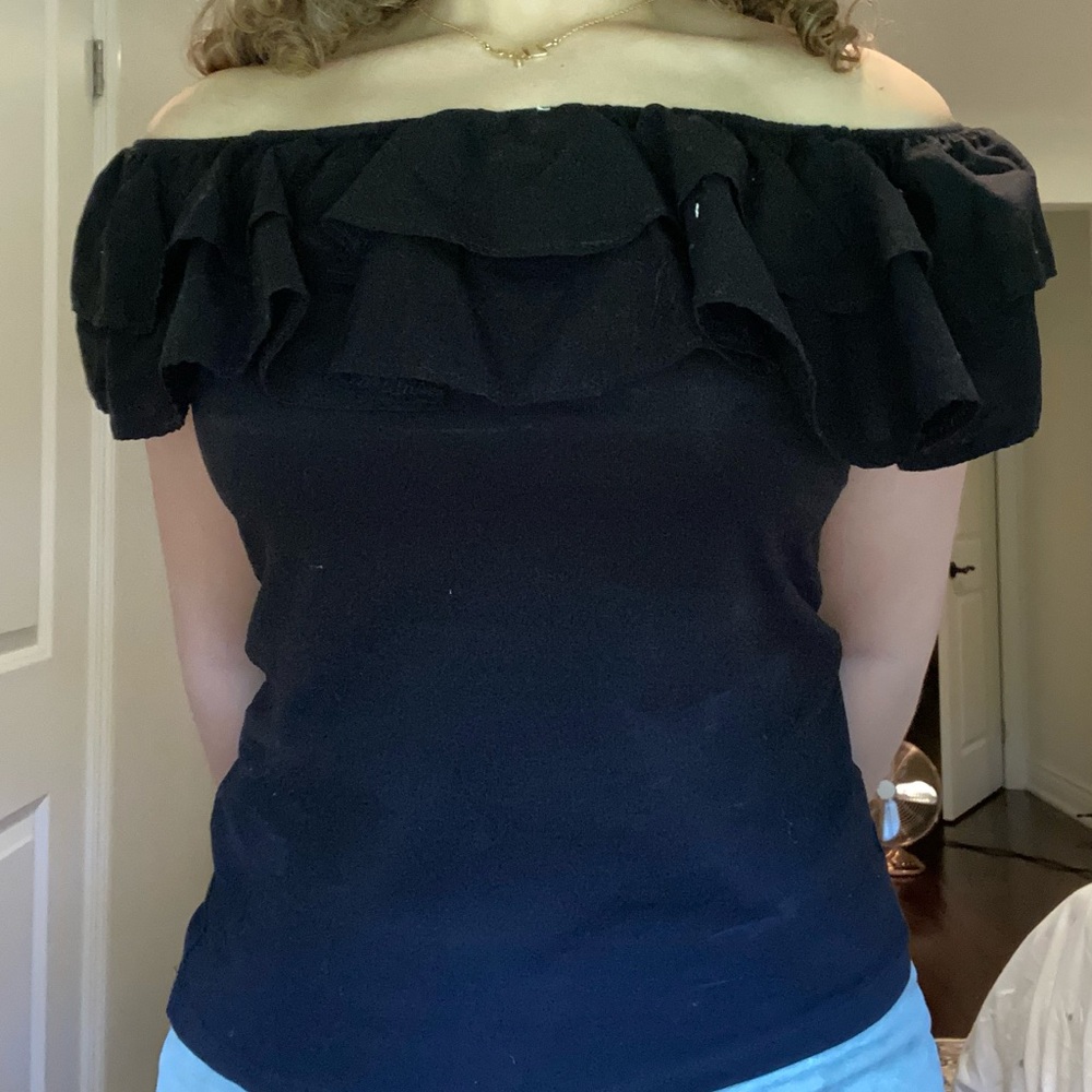 H&M Black Off the Shoulder Top